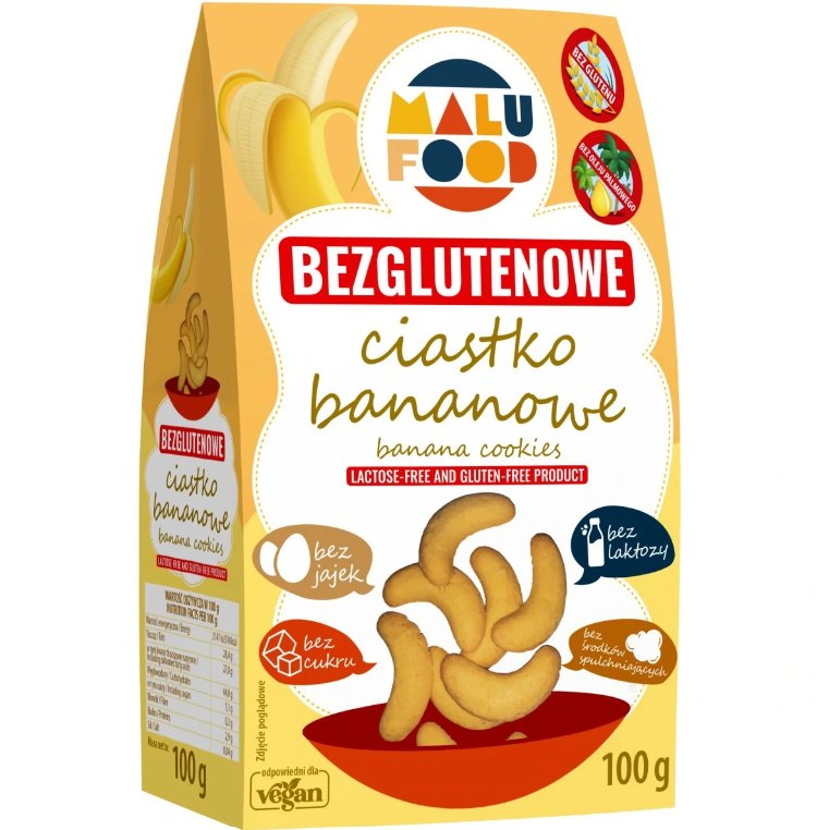 Ciastka bananowe bez cukru i bezglutenowe Malu Food
