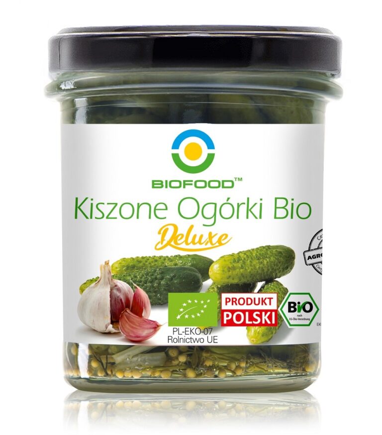 Ogórki kiszone Deluxe Bio zdrowie i smak w słoiku