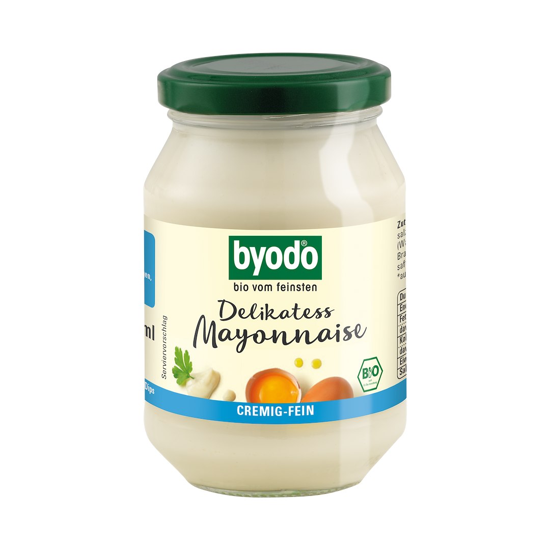 MAJONEZ JAJECZNY DELIKATNY BEZGLUTENOWY BIO 250 ml – BYODO