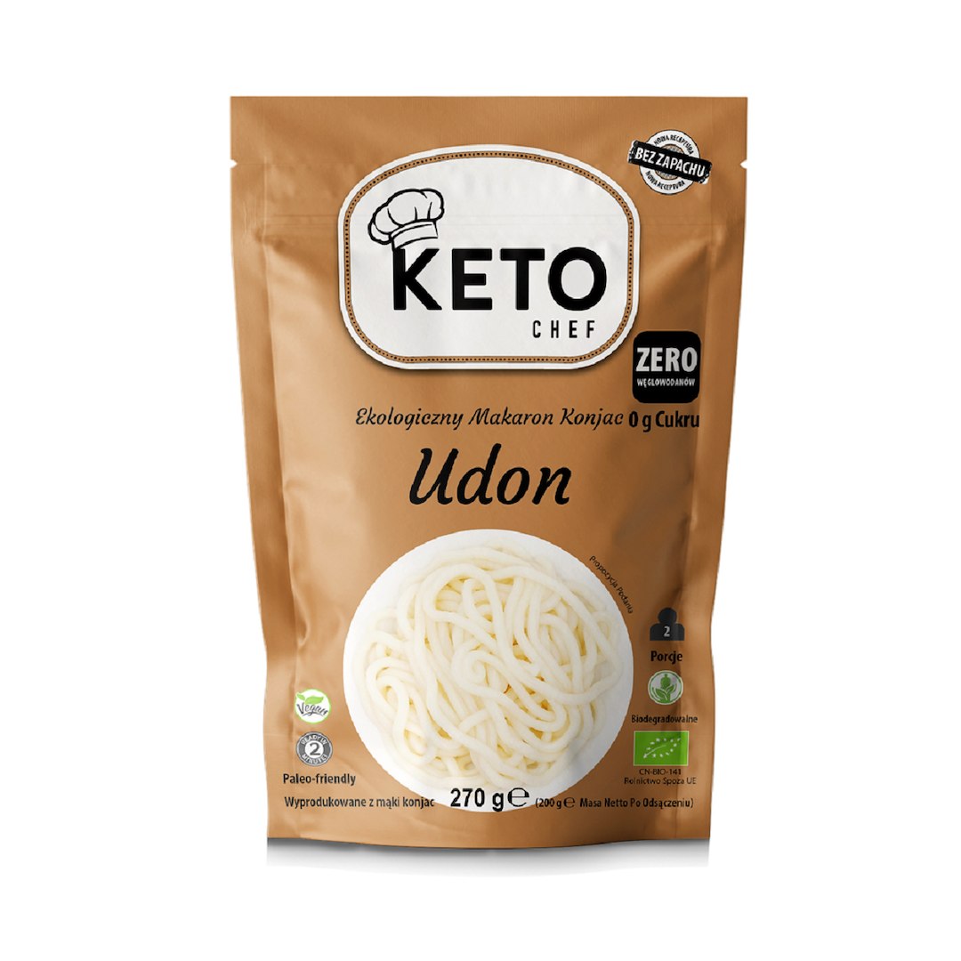 MAKARON (KONJAC) UDON BEZGLUTENOWY BIO 270 g (200 g) – KETO CHEF