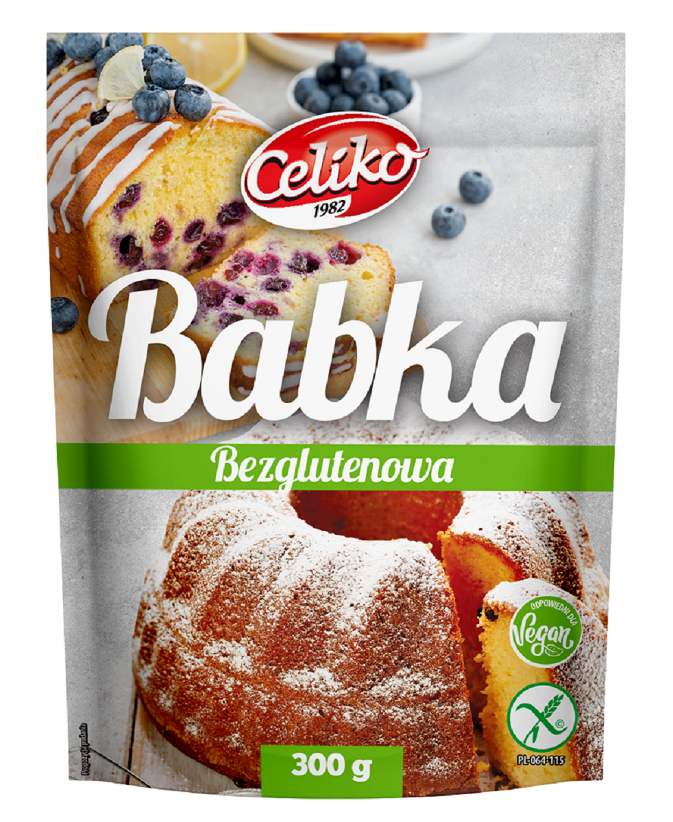 MIESZANKA DO WYPIEKU BABKI BEZGLUTENOWA 300 g – CELIKO