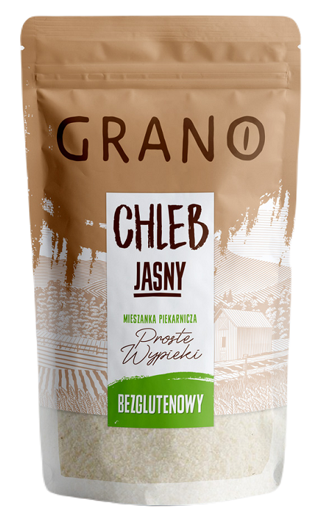 MIESZANKA DO WYPIEKU CHLEBA JASNEGO BEZGLUTENOWA 500 g – GRANO