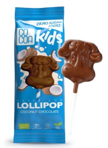 LIZAK Z CZEKOLADY KOKOSOWEJ BEZ DODATKU CUKRÓW BIO 15 g – COCOA