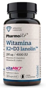 WITAMINA K2 + D3 BEZGLUTENOWA 60 KAPSUŁEK - PHARMOVIT (CLASSIC)