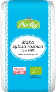 MĄKA ŻYTNIA RAZOWA TYP 2000 BIO (POLSKA) 1 kg – BIO RAJ