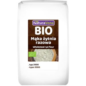 MĄKA ŻYTNIA RAZOWA TYP 2000 BIO 1 kg – NATURAVENA