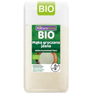 MĄKA GRYCZANA JASNA BEZGLUTENOWA BIO 500 g – NATURAVENA