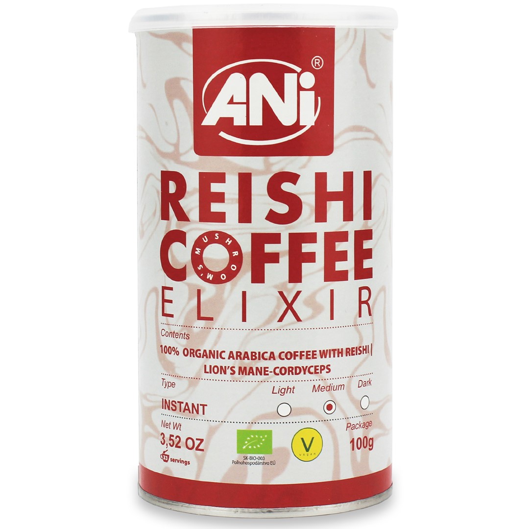 KAWA ROZPUSZCZALNA ARABICA Z REISHI ELIXIR BIO 100 g – ANI