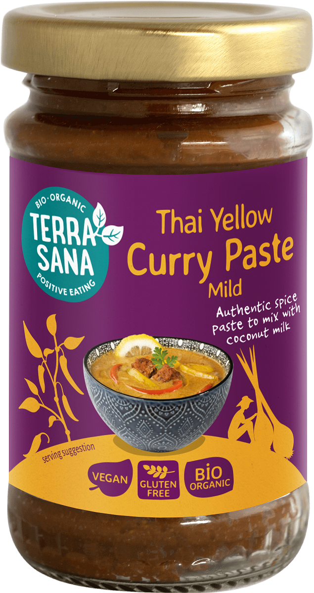 PASTA TAJSKA ŻÓŁTE CURRY BEZGLUTENOWA BIO 120 g – TERRASANA