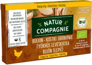 BULION – KOSTKI DROBIOWE BEZ DODATKU CUKRÓW BIO (8 x 11 g) 88 g – NATUR