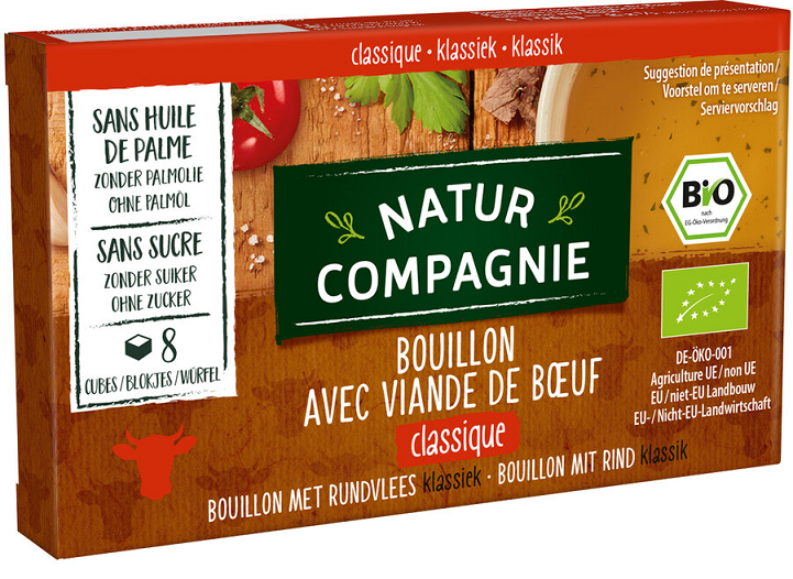 BULION – KOSTKI WOŁOWE BEZ DODATKU CUKRÓW BIO (8 x 12 g) 96 g – NATUR