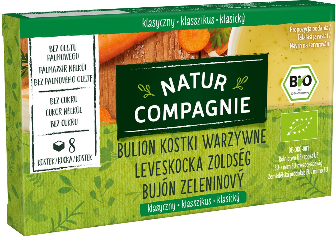 BULION – KOSTKI WARZYWNE BEZ DODATKU CUKRÓW BIO (8 x 10,5 g) 84 g – NATUR