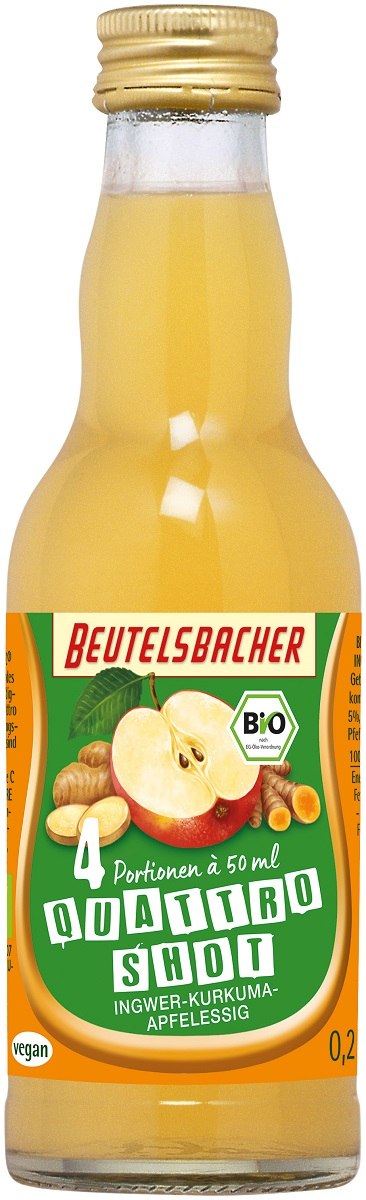 SHOT NA ODPORNOŚĆ IMBIR - KURKUMA BIO 200 ml - BEUTELSBACHER