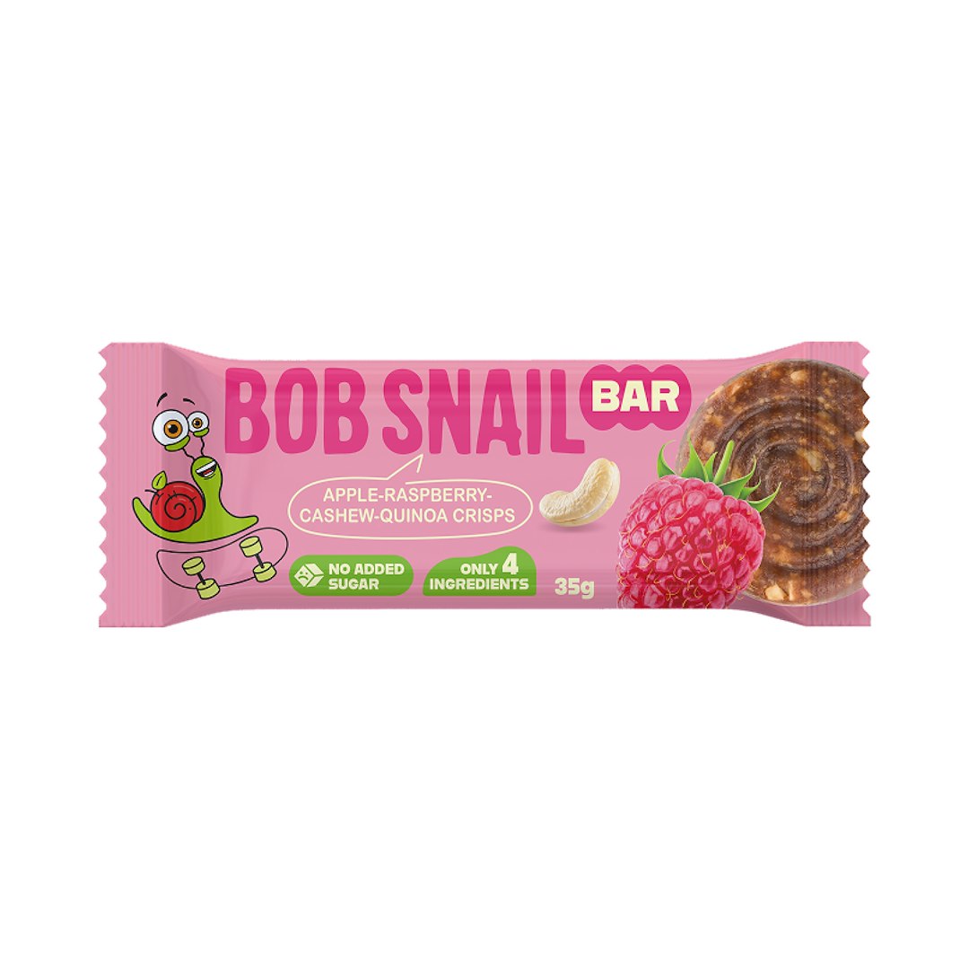 BATON JABŁKO - MALINA - ORZECHY NERKOWCA BEZ DODATKU CUKRÓW 35 g - BOB