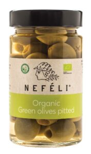 OLIWKI ZIELONE BEZ PESTEK W ZALEWIE BIO 295 g (140 g) – NEFELI