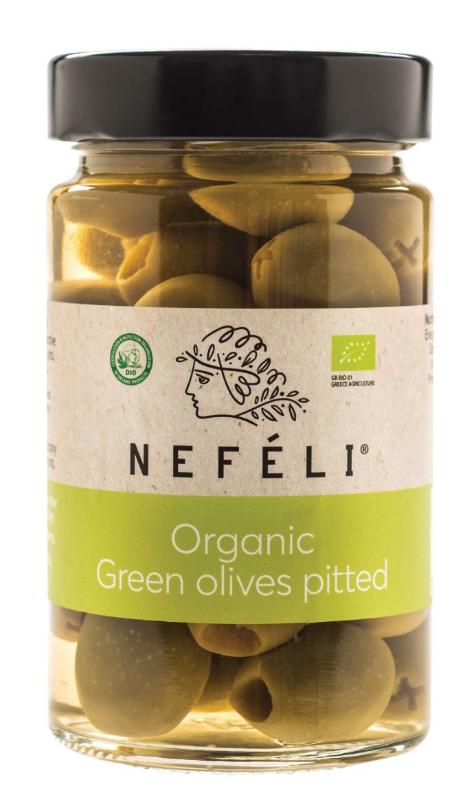 OLIWKI ZIELONE BEZ PESTEK W ZALEWIE BIO 295 g (140 g) – NEFELI