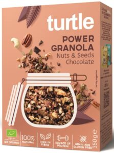 GRANOLA CZEKOLADOWO – ORZECHOWA Z NASIONAMI BEZGLUTENOWA BIO 350 g –