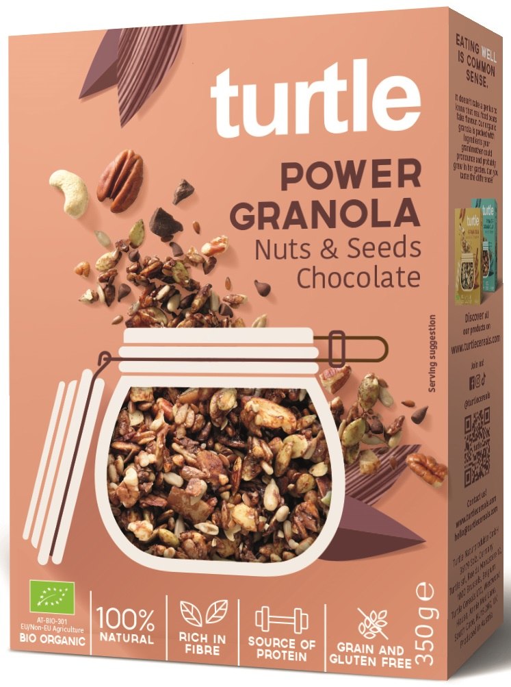GRANOLA CZEKOLADOWO - ORZECHOWA Z NASIONAMI BEZGLUTENOWA BIO 350 g -