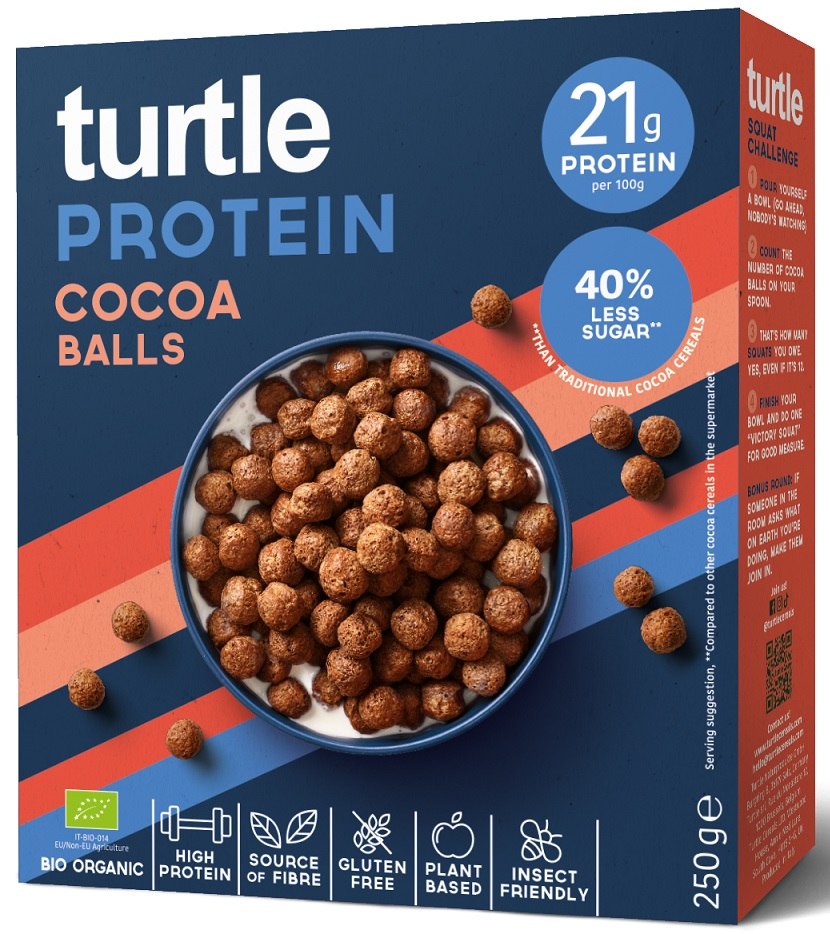 KULKI PROTEINOWE KAKAOWE BEZGLUTENOWE BIO 250 g - TURTLE