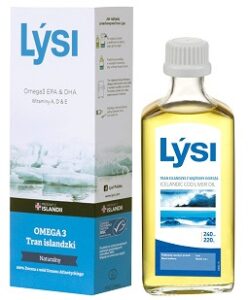 TRAN ISLANDZKI MSC OMEGA-3 (1080 mg) NATURALNY 240 ml – LYSI