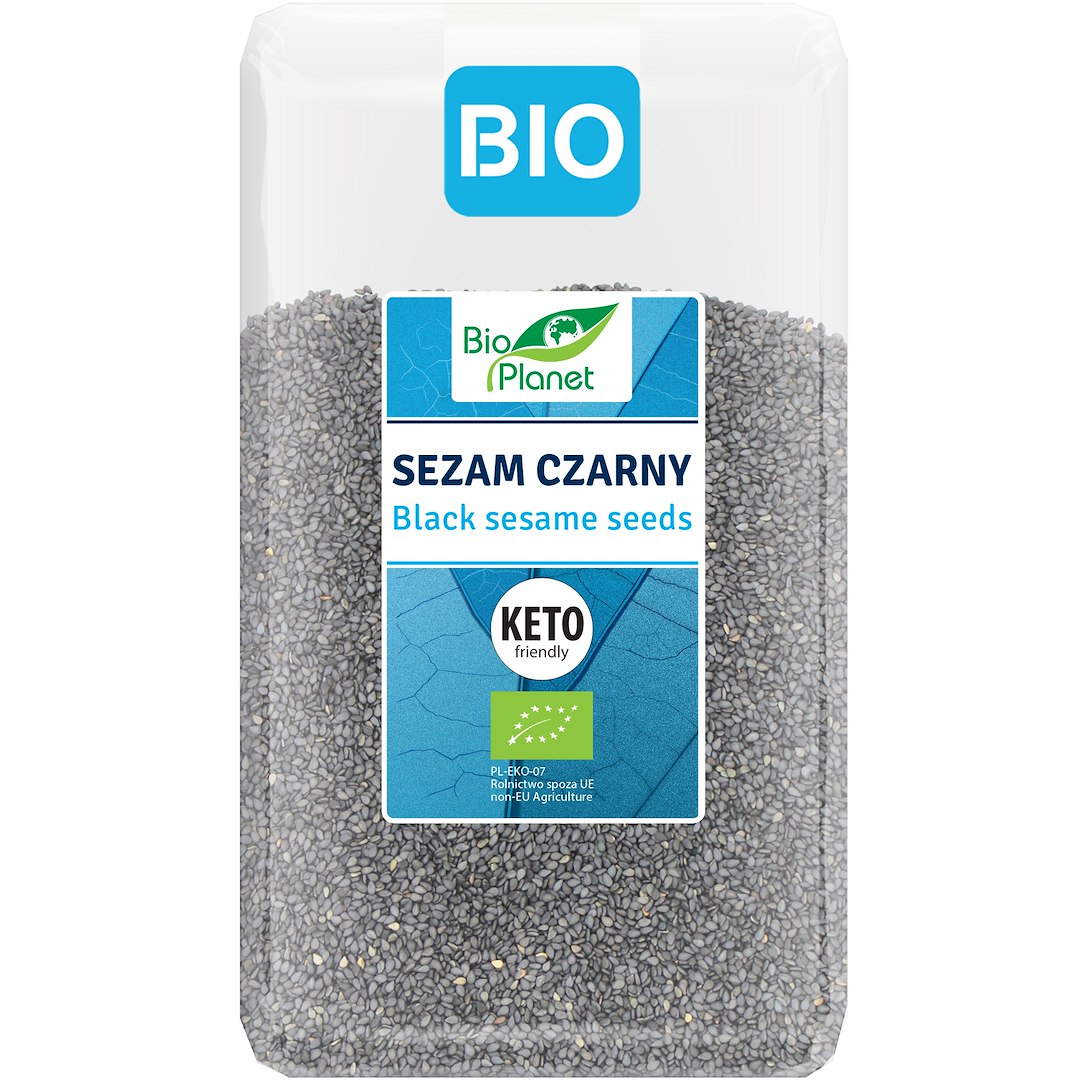 SEZAM CZARNY NIEŁUSKANY BIO 1 kg – BIO PLANET