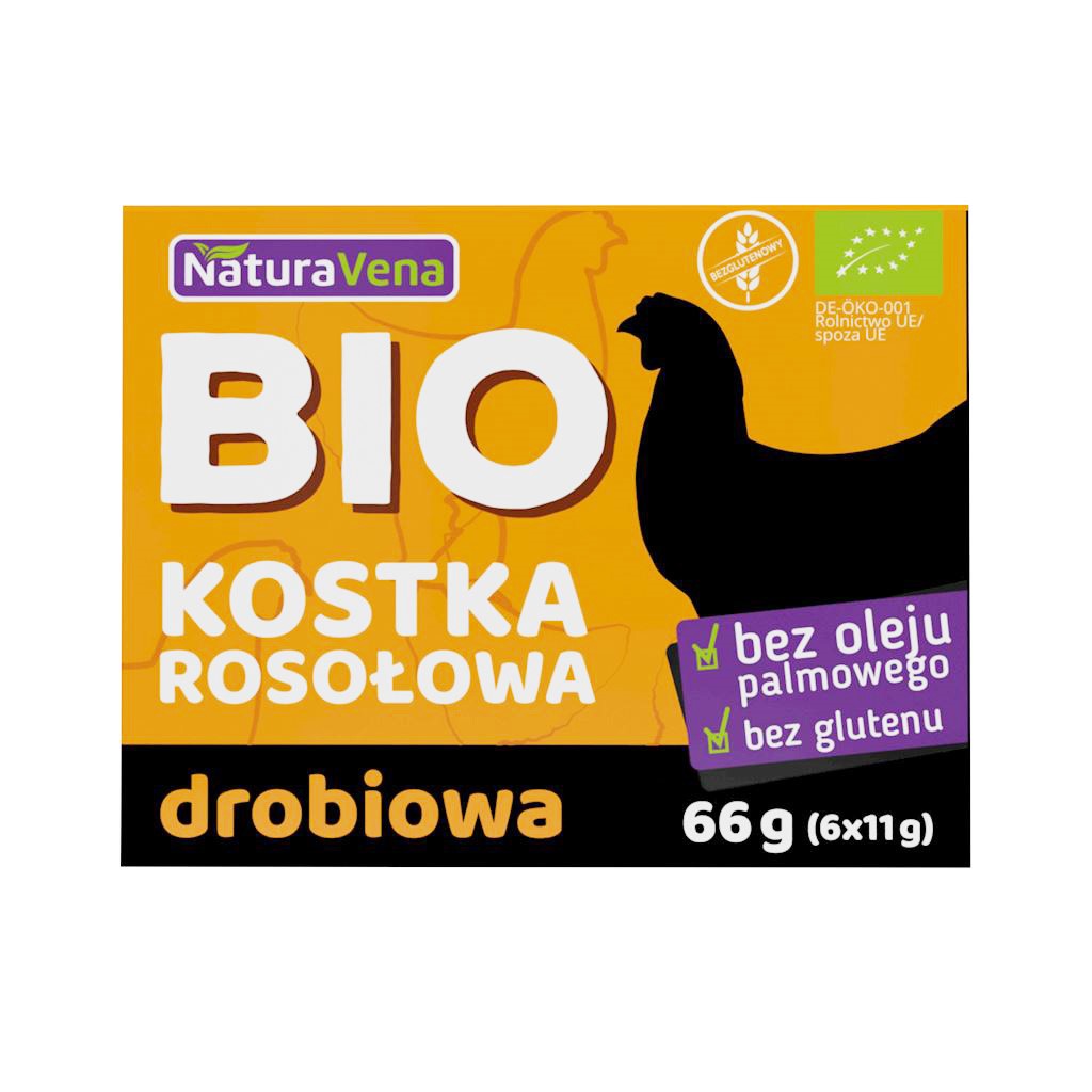 BULION – KOSTKI DROBIOWE BEZGLUTENOWE BIO (6 x 11 g) 66 g – NATURAVENA