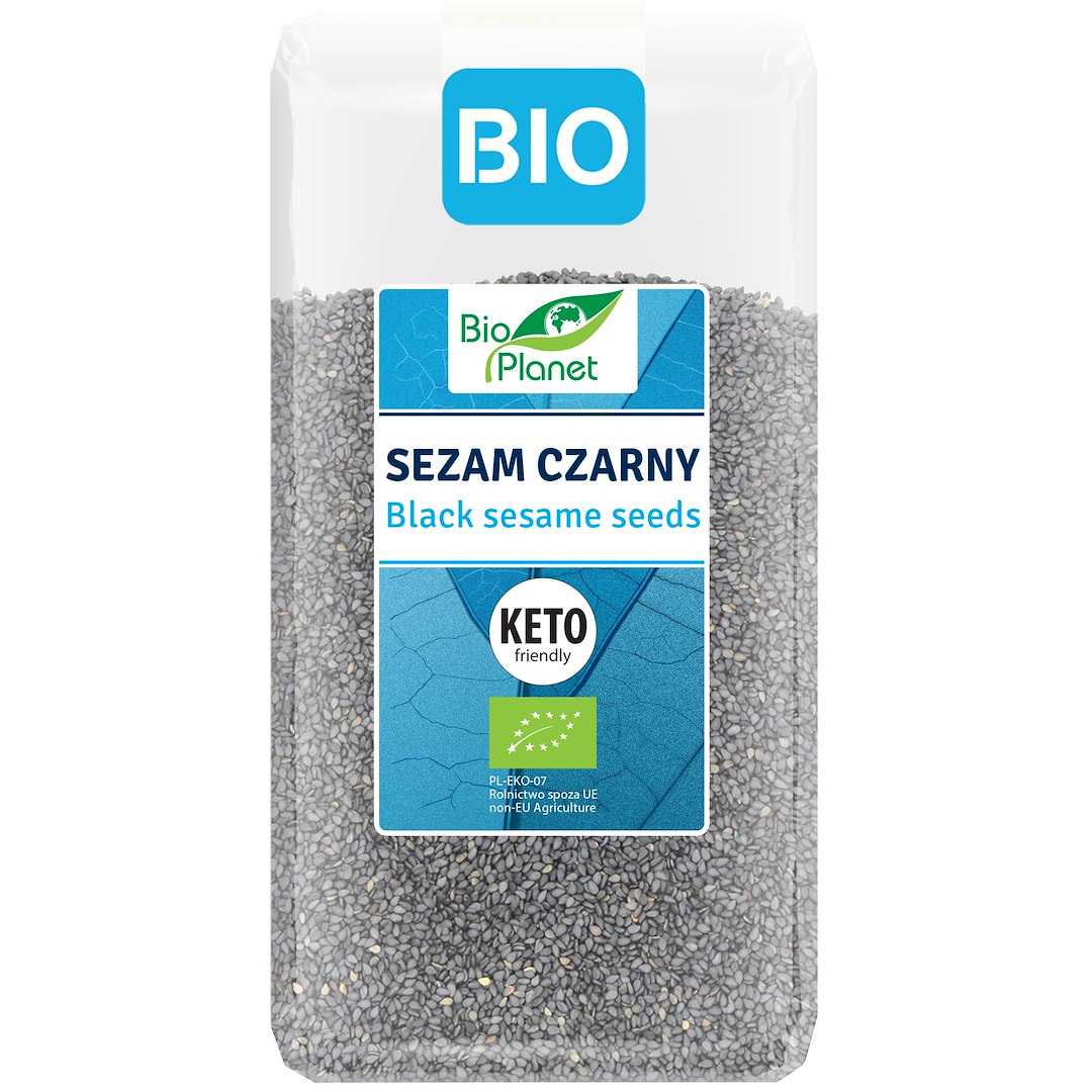 SEZAM CZARNY NIEŁUSKANY BIO 400 g - BIO PLANET