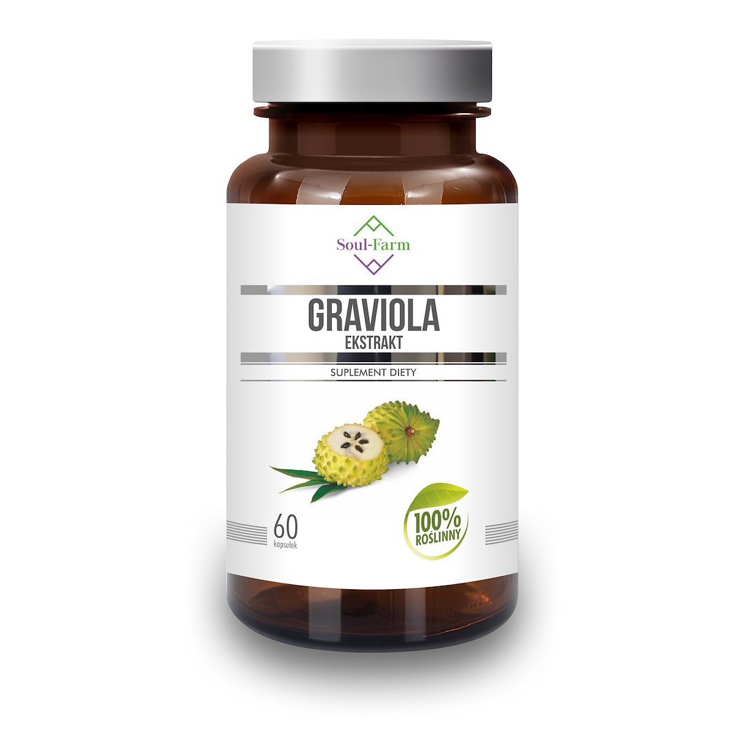 GRAVIOLA EKSTRAKT (550 mg) 60 KAPSUŁEK – SOUL FARM
