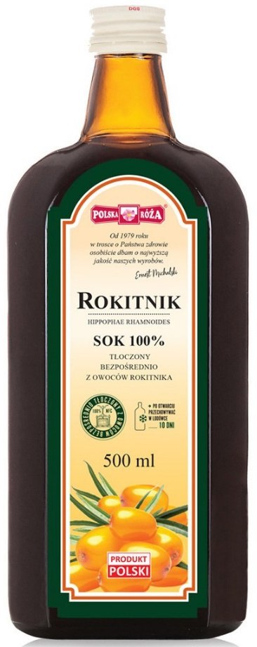 SOK Z ROKITNIKA NFC 500 ml – POLSKA RÓŻA