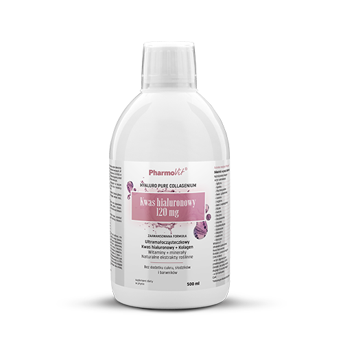 SUPLEMENT DIETY KWAS HIALURONOWY W PŁYNIE BEZGLUTENOWY 500 ml – PHARMOVIT