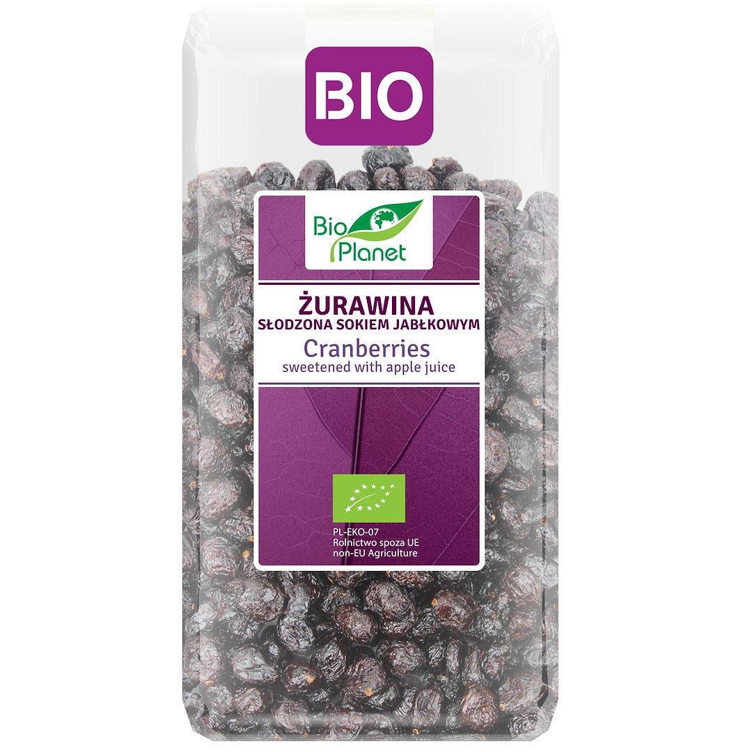ŻURAWINA Z SOKIEM JABŁKOWYM BIO 400 g – BIO PLANET