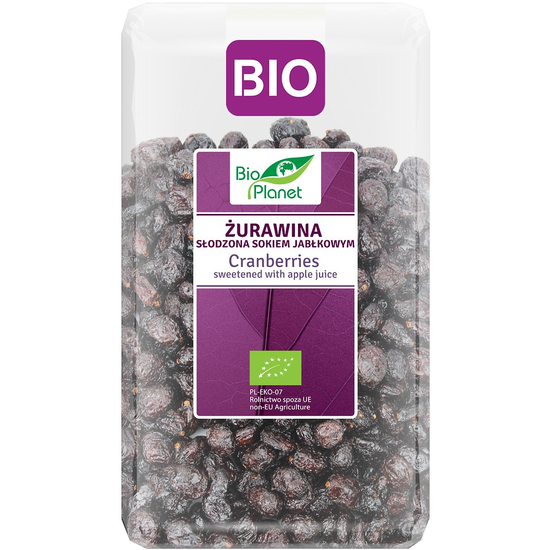 ŻURAWINA Z SOKIEM JABŁKOWYM BIO 1 kg – BIO PLANET