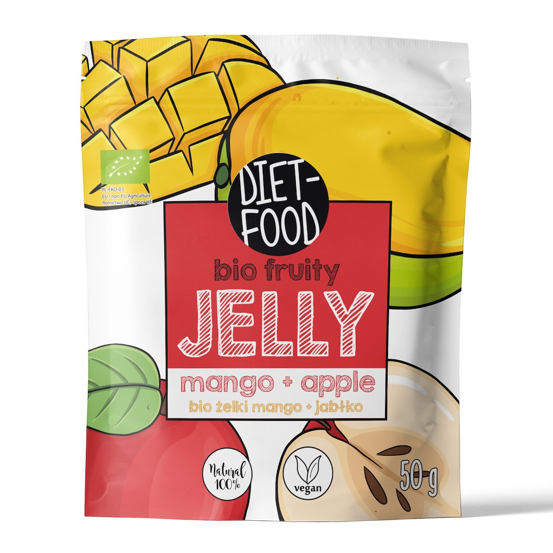 ŻELKI MANGO – JABŁKO BEZ ŻELATYNY BIO 50 g – DIET-FOOD