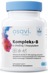 WITAMINA B + CHOLINA + INOZYTOL BEZGLUTENOWA 60 KAPSUŁEK – OSAVI