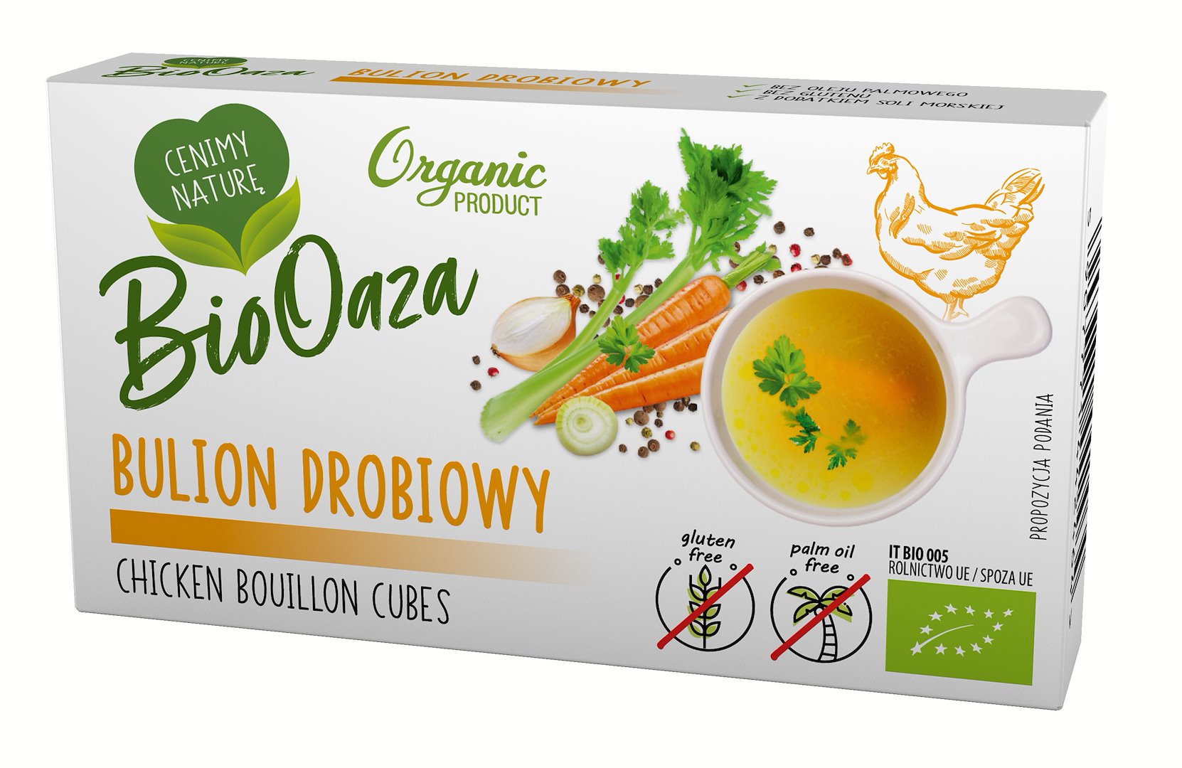 BULION – KOSTKI DROBIOWE BEZ DODATKU CUKRÓW BEZGLUTENOWE BIO (6 x 11 g)