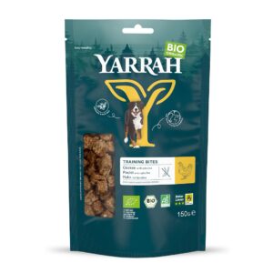 (DLA PSA) PRZYSMAK – KOSTKI TRENINGOWE Z KURCZAKIEM I SPIRULINĄ BIO 150 g – YARRAH