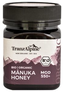 MIÓD MANUKA MGO 550+ BIO 250 g – TRANZALPINE